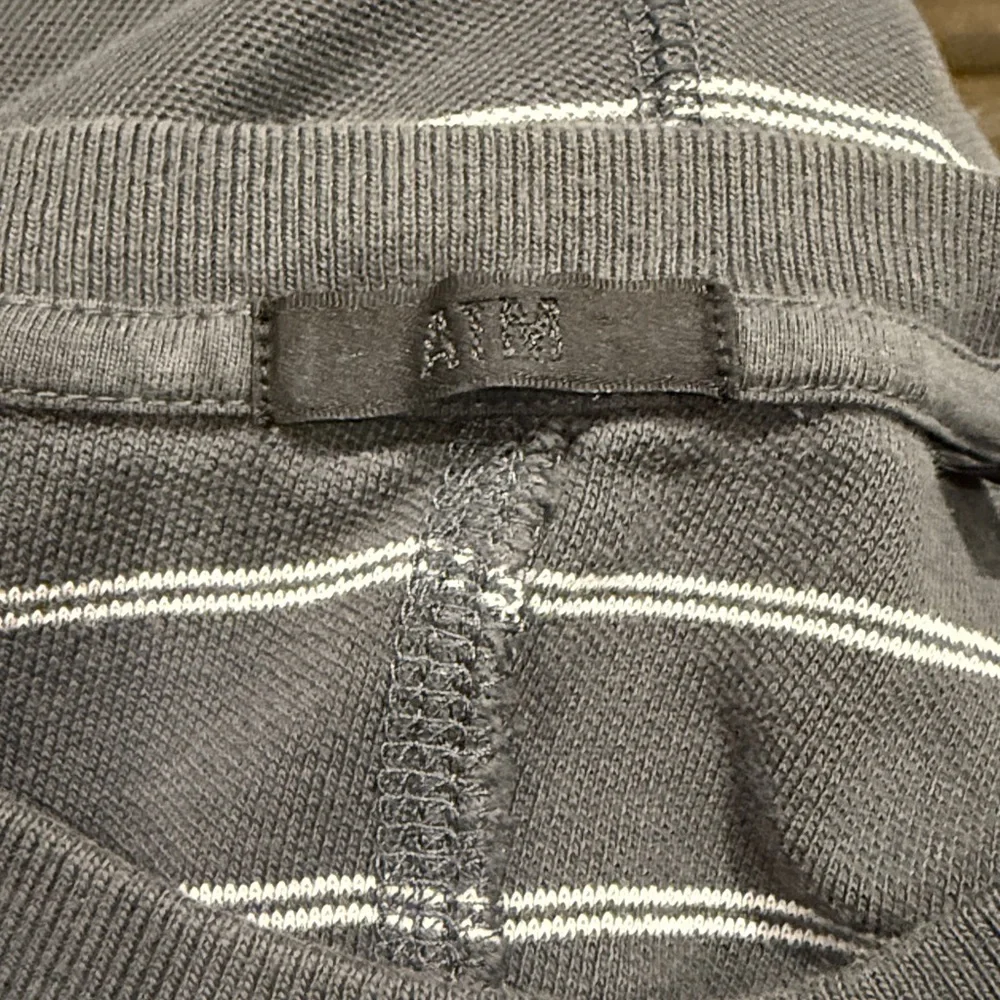 ATM Anthony Michael Melillo 100% Pima Cotton Striped Long Sleeve Shirt Dress L - Picture 6 of 11